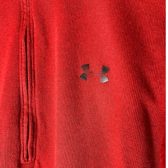 Under Armour Coldgear Loose Men's Pullover Jacket in Red/Orange Size M - Picture 2 of 5
